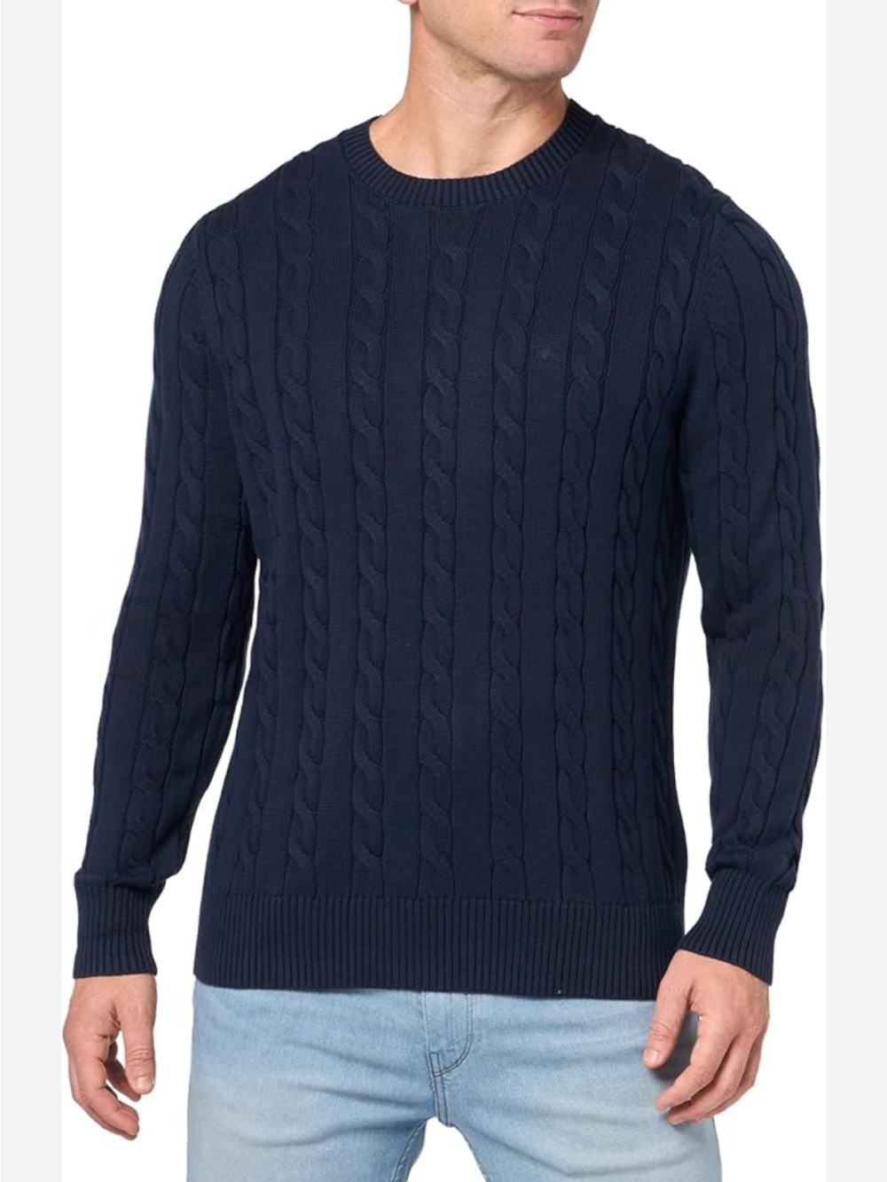 Brooks Brothers Scottish Lambswool  cable knit Crewneck Sweater  career wear